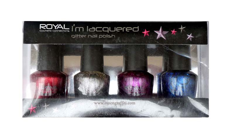 Coffret 4 vernis à ongles métallisés Royal Cosmetics