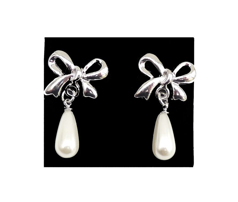 Boucles d'oreilles Noeud & Perles