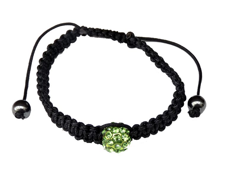 Bracelet Shamballa Mono Strass vert