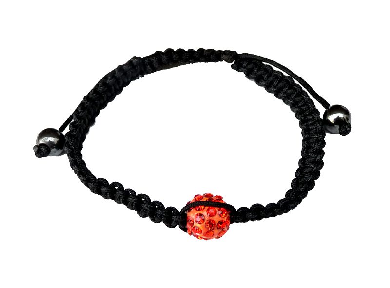 Bracelet Shamballa Mono Strass orange