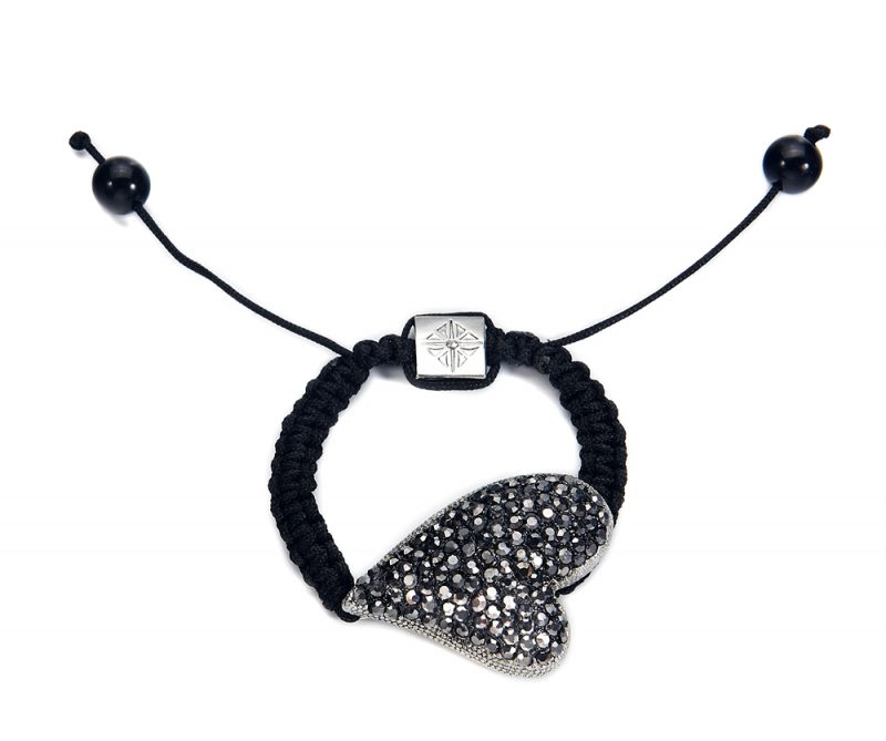 Bracelet Coeur de Strass noir